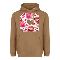 Toasted Coconut valentines day milkshake seamless pattern Heavyweight Hoodie - BundleAndBundleShop