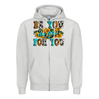 Dove Grey be you do you for you Zipper Hoodie - Zillion Design Studio