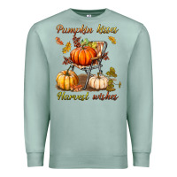 Seafoam pumpkin kisses harvest wishes Premium Sweatshirt - BundleAndBundleShop