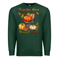Sports Green pumpkin kisses harvest wishes Premium Sweatshirt - BundleAndBundleShop