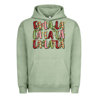 Pigment Oil Green fa la la la la la la la la Urban Hoodie - MaliasSmallBusiness