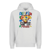 Dove Grey autism is my super power Premium Hoodie - MaliasSmallBusiness