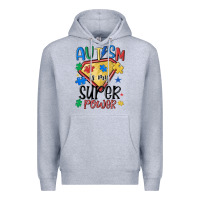 Heather Grey autism is my super power Premium Hoodie - MaliasSmallBusiness