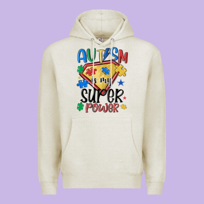 Autism Is My Super Power Premium Hoodie Designed By Maliassmallbusiness