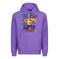 Purple autism is my super power Premium Hoodie - MaliasSmallBusiness