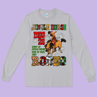 Jingle Horse Dec 25 Giddy Jingle Horse Pick Up Fee Long Sleeve Tee Designed By Zillion Design Studio
