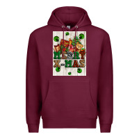 Burgundy merry xmas Premium Hoodie - AdoDesignShop