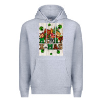 Heather Grey merry xmas Premium Hoodie - AdoDesignShop