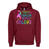Burgundy fight cancer in all colors Zipper Hoodie - texasbilliewilder