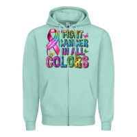 Seafoam fight cancer in all colors Zipper Hoodie - texasbilliewilder