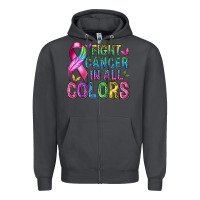 Smoke fight cancer in all colors Zipper Hoodie - texasbilliewilder