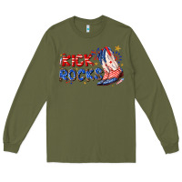 Army Green kick rocks cowboy boots fourth of july Long Sleeve Tee - texasbilliewilder