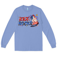 Colony Blue kick rocks cowboy boots fourth of july Long Sleeve Tee - texasbilliewilder