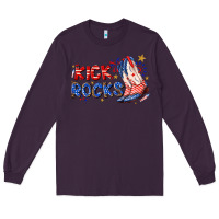 Plum kick rocks cowboy boots fourth of july Long Sleeve Tee - texasbilliewilder