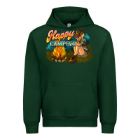 Forest Green happy camping Urban Hoodie - NancyCooperArtShop
