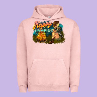 Happy Camping Urban Hoodie Designed By Nancycooperartshop