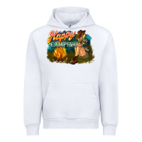 White happy camping Urban Hoodie - NancyCooperArtShop