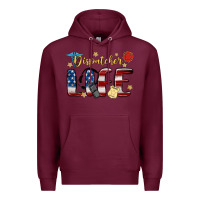 Burgundy dispatcher life Premium Hoodie - MaliasSmallBusiness