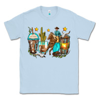 Dusty Blue cowboy coffee cups Classic Tee - Zillion Design Studio