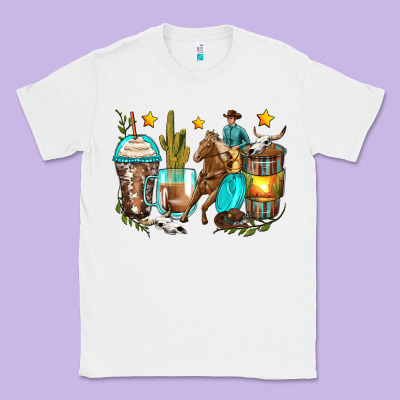 Cowboy Coffee Cups Classic Tee Designed By Zillion Design Studio