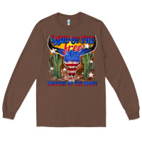 Chestnut land of the free because of the brave Long Sleeve Tee - texasbilliewilder