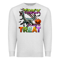 Oatmeal Heather trick rawr treat Premium Sweatshirt - BundleAndBundleShop