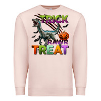 Pale Pink trick rawr treat Premium Sweatshirt - BundleAndBundleShop