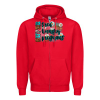 Red super tired super hungry super pregnant Zipper Hoodie - Zillion Design Studio