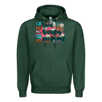 Sports Green super tired super hungry super pregnant Zipper Hoodie - Zillion Design Studio