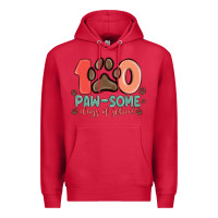Cardinal 100 pawsome days of school Premium Hoodie - MaliasSmallBusiness