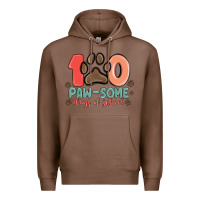 Chestnut 100 pawsome days of school Premium Hoodie - MaliasSmallBusiness