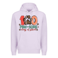 Lilac 100 pawsome days of school Premium Hoodie - MaliasSmallBusiness