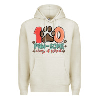 Oatmeal Heather 100 pawsome days of school Premium Hoodie - MaliasSmallBusiness