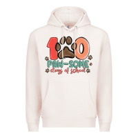 Pale Pink 100 pawsome days of school Premium Hoodie - MaliasSmallBusiness