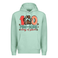 Seafoam 100 pawsome days of school Premium Hoodie - MaliasSmallBusiness