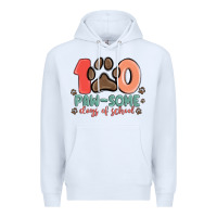 White 100 pawsome days of school Premium Hoodie - MaliasSmallBusiness