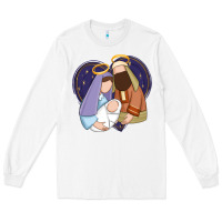 White holy night jesus birth Long Sleeve Tee - Zillion Design Studio