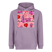 Lavender valentines day heart and love balloons seamless pattern Heavyweight Hoodie - BundleAndBundleShop