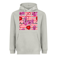 Moon Dust valentines day heart and love balloons seamless pattern Heavyweight Hoodie - BundleAndBundleShop