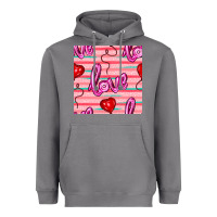 Storm valentines day heart and love balloons seamless pattern Heavyweight Hoodie - BundleAndBundleShop