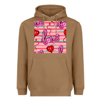 Toasted Coconut valentines day heart and love balloons seamless pattern Heavyweight Hoodie - BundleAndBundleShop