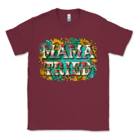 Burgundy western mama tried with sunflowers and gemstone Classic Tee - texasbilliewilder
