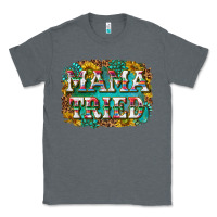 Charcoal Heather western mama tried with sunflowers and gemstone Classic Tee - texasbilliewilder