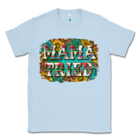 Dusty Blue western mama tried with sunflowers and gemstone Classic Tee - texasbilliewilder