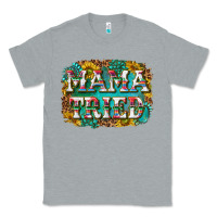 Heather Grey western mama tried with sunflowers and gemstone Classic Tee - texasbilliewilder