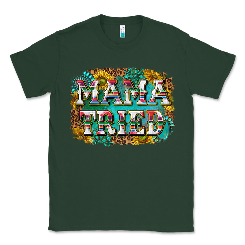 Western Mama Tried With Sunflowers And Gemstone Classic Tee by texasbilliewilder | Teevron