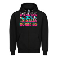 Black minding my own small business Zipper Hoodie - Zillion Design Studio