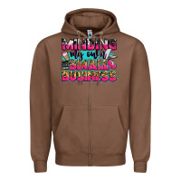 Chestnut minding my own small business Zipper Hoodie - Zillion Design Studio