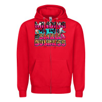 Red minding my own small business Zipper Hoodie - Zillion Design Studio