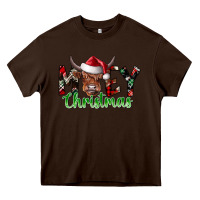 Chocolate Brown moey Christmas Heavy Core Tee - CowhideDigitalArt